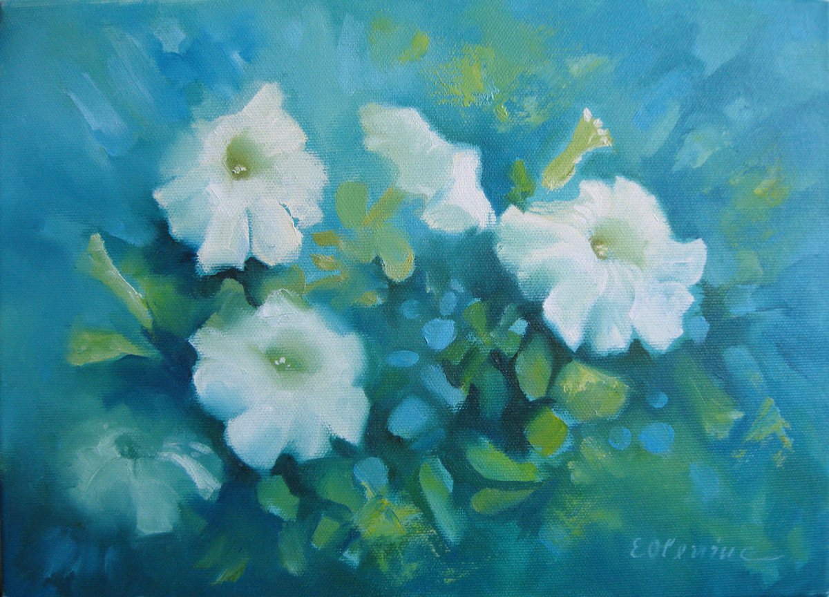 Impressionistic Botanical Oil Painting By Elena Oleniuc, 14 X 10, Spring Flowers, Original Artwork