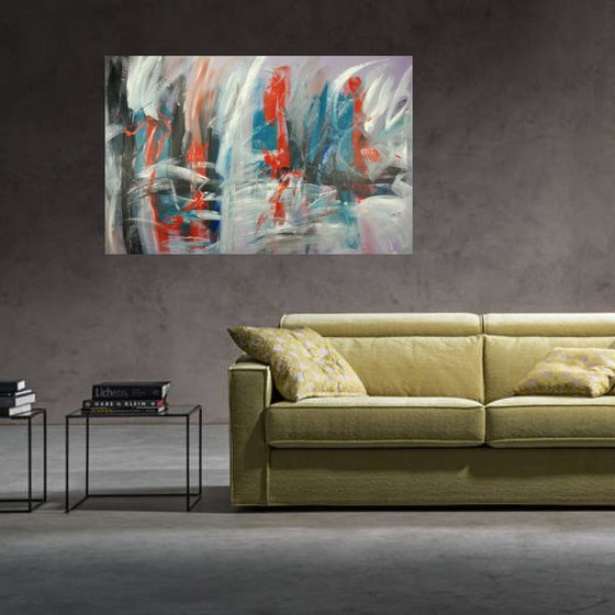 large paintings for living room/extra large painting/abstract Wall Art/original painting/painting on canvas 120x80-title-c626