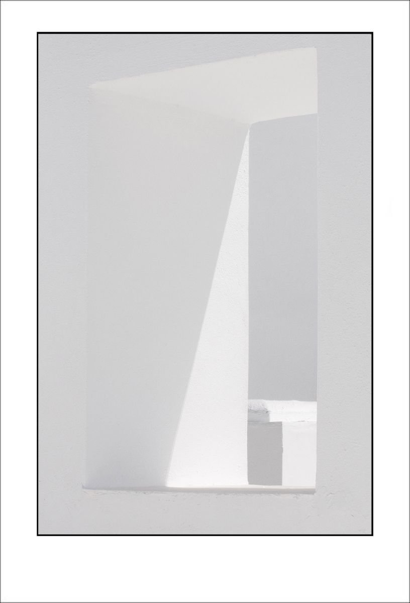 From the Greek Minimalism series: Greek Architectural Detail (White and White) # 7, Santor... by Tony Bowall FRPS