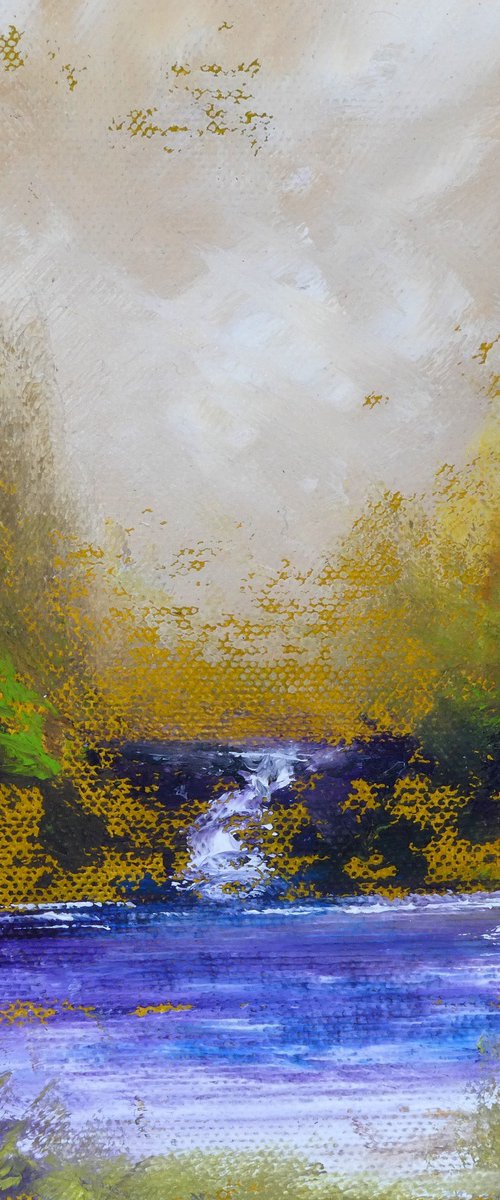 Autumn Woodland Waterfall by oconnart