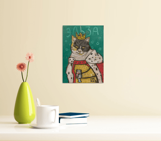 Drinking cat #28