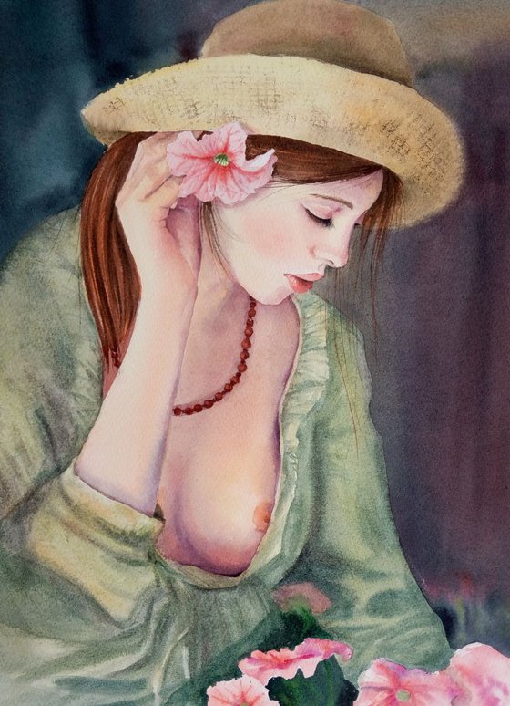 Spring Girl - nude girl erotic portrait