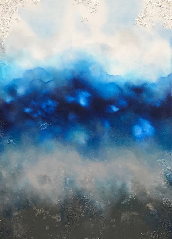 raw blue sparklet (120 x 80 cm) Dee Brown