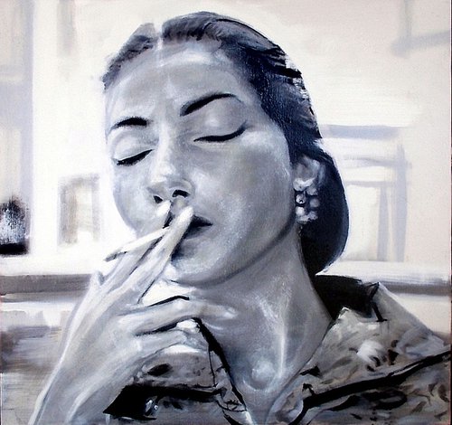 Smoking Lady by Stanislawa Novak