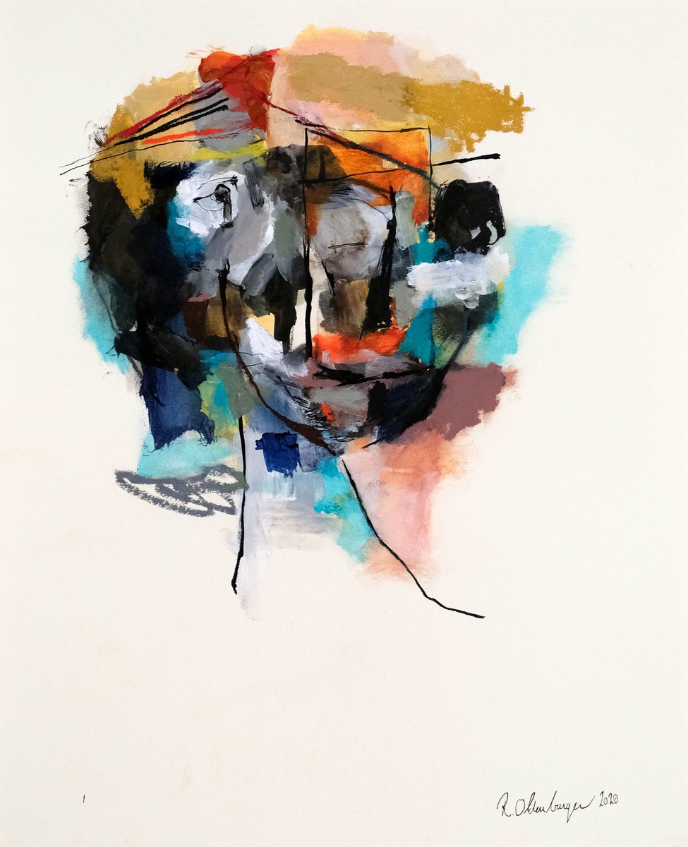 Abstract Head (composition #1) by Reinder Oldenburger