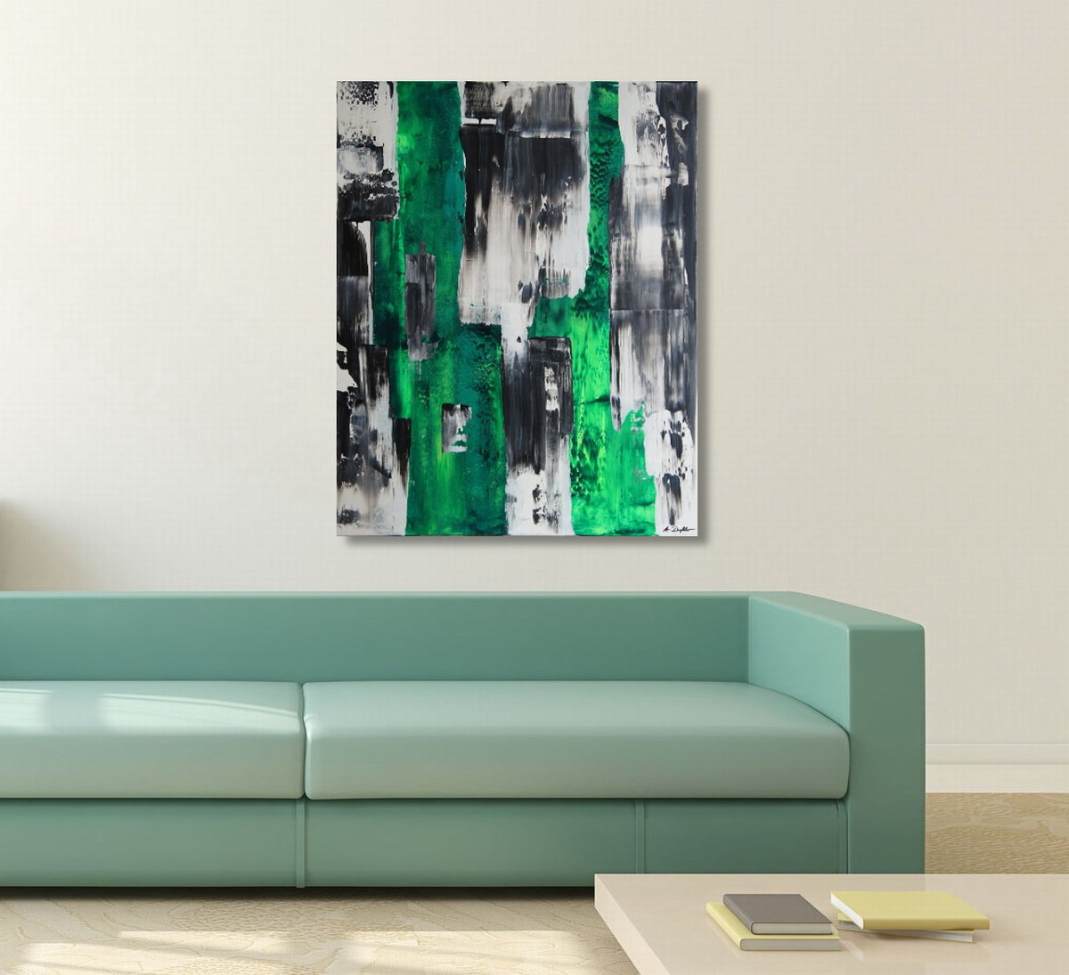 Green Core II (80 x 100 cm) XL (32 x 40 inches) by Ansgar Dressler