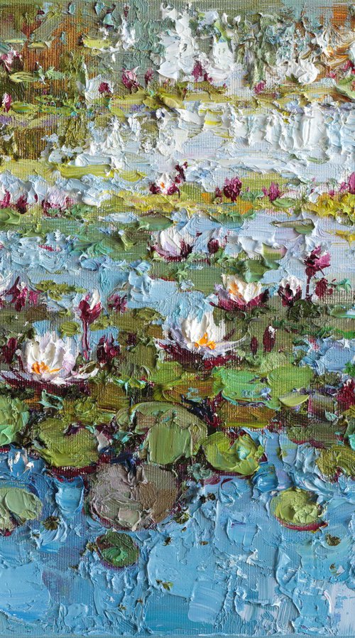 Water Lilies in the Pond by Anastasiia Valiulina