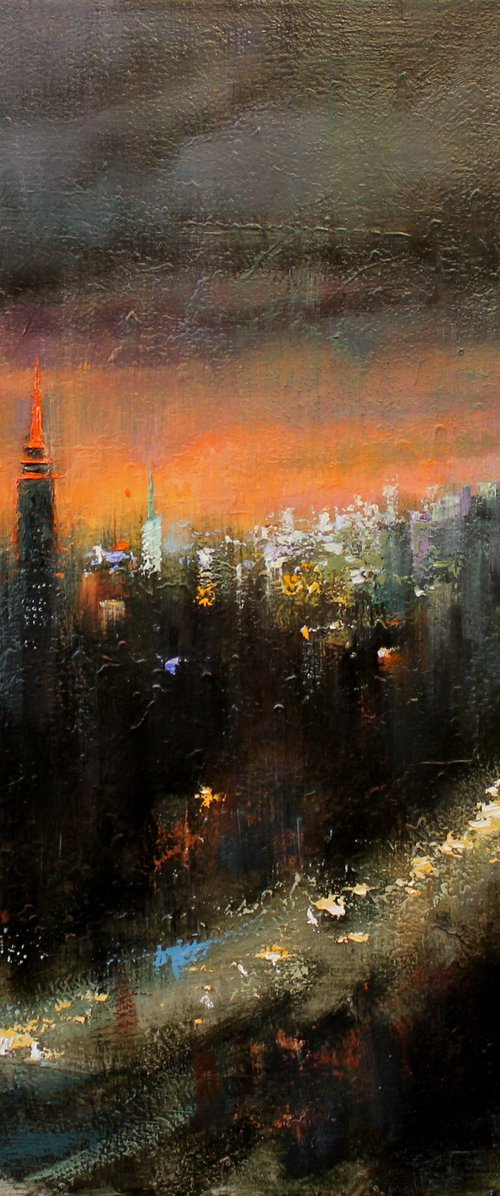 New York Sunset by Chin H Shin