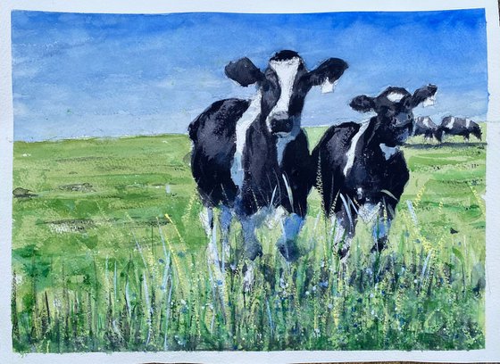 Two lads in the top field