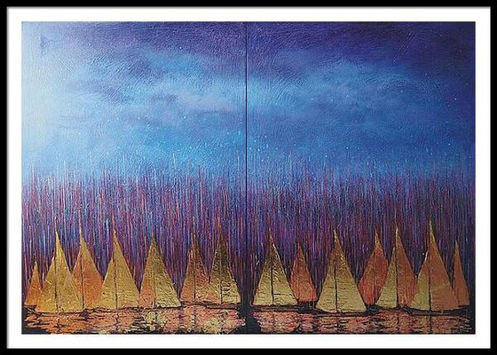 Golden Sails (diptych)