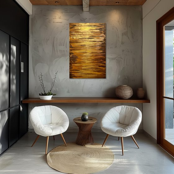 Golden Fire 90x60x2 cm