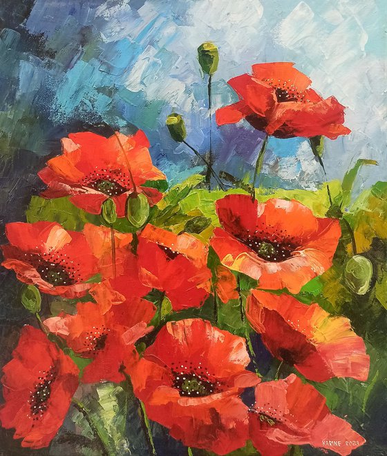 Red poppies