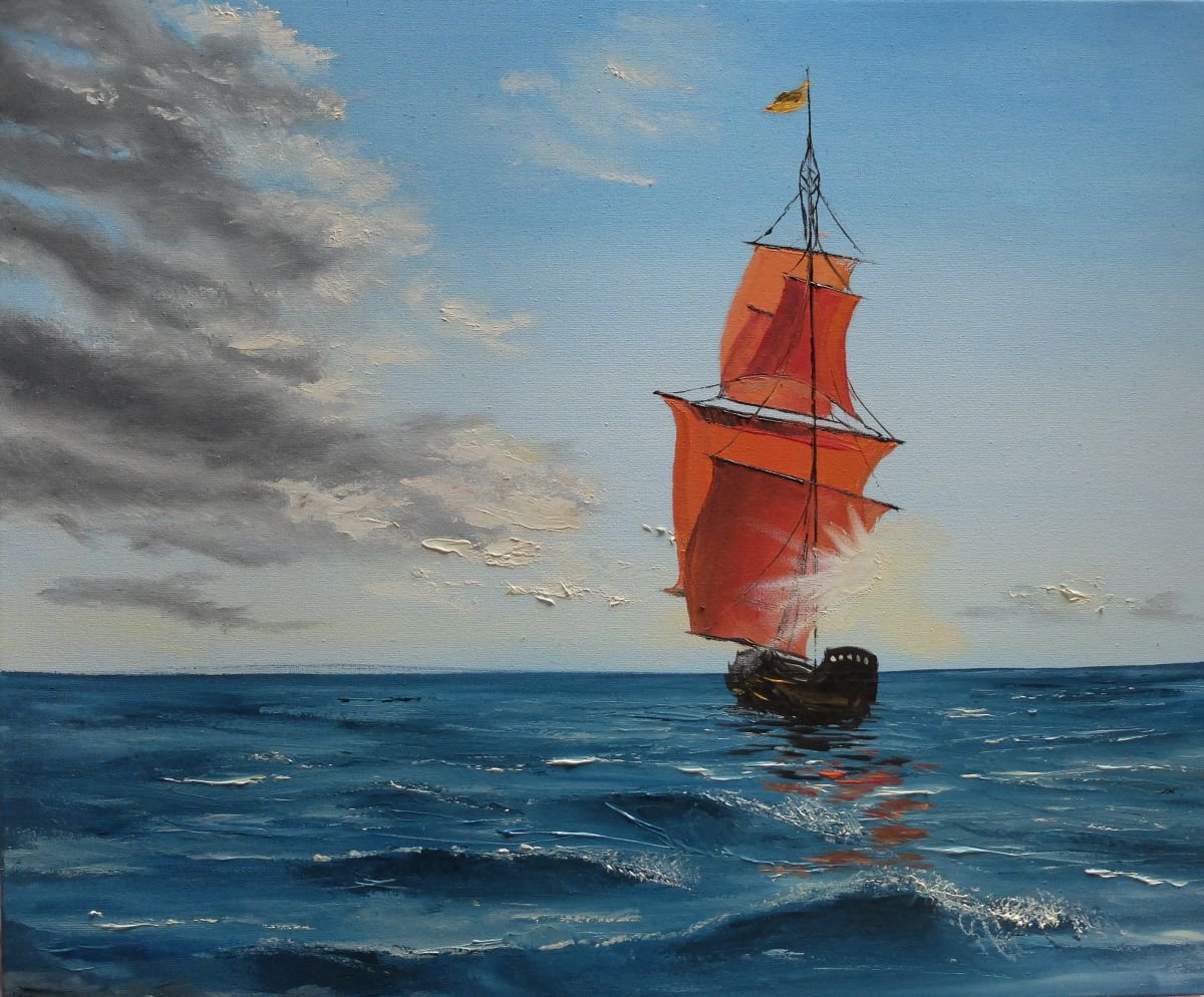 Рurple Sails by Valeriia Radziievska