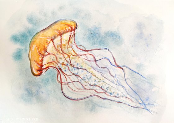 Sealife #2. Watercolor painting by Svetlana Vorobyeva