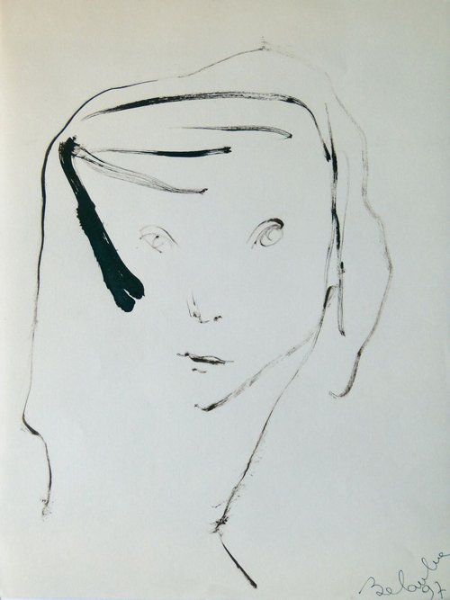 Faces #26, 24x32 cm by Frederic Belaubre