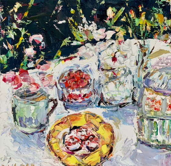 Summer still life in the garden