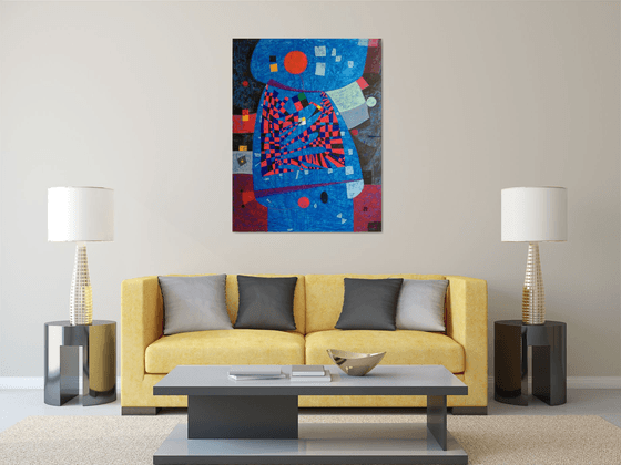 Colorful abstract(100x130cm, oil painting)