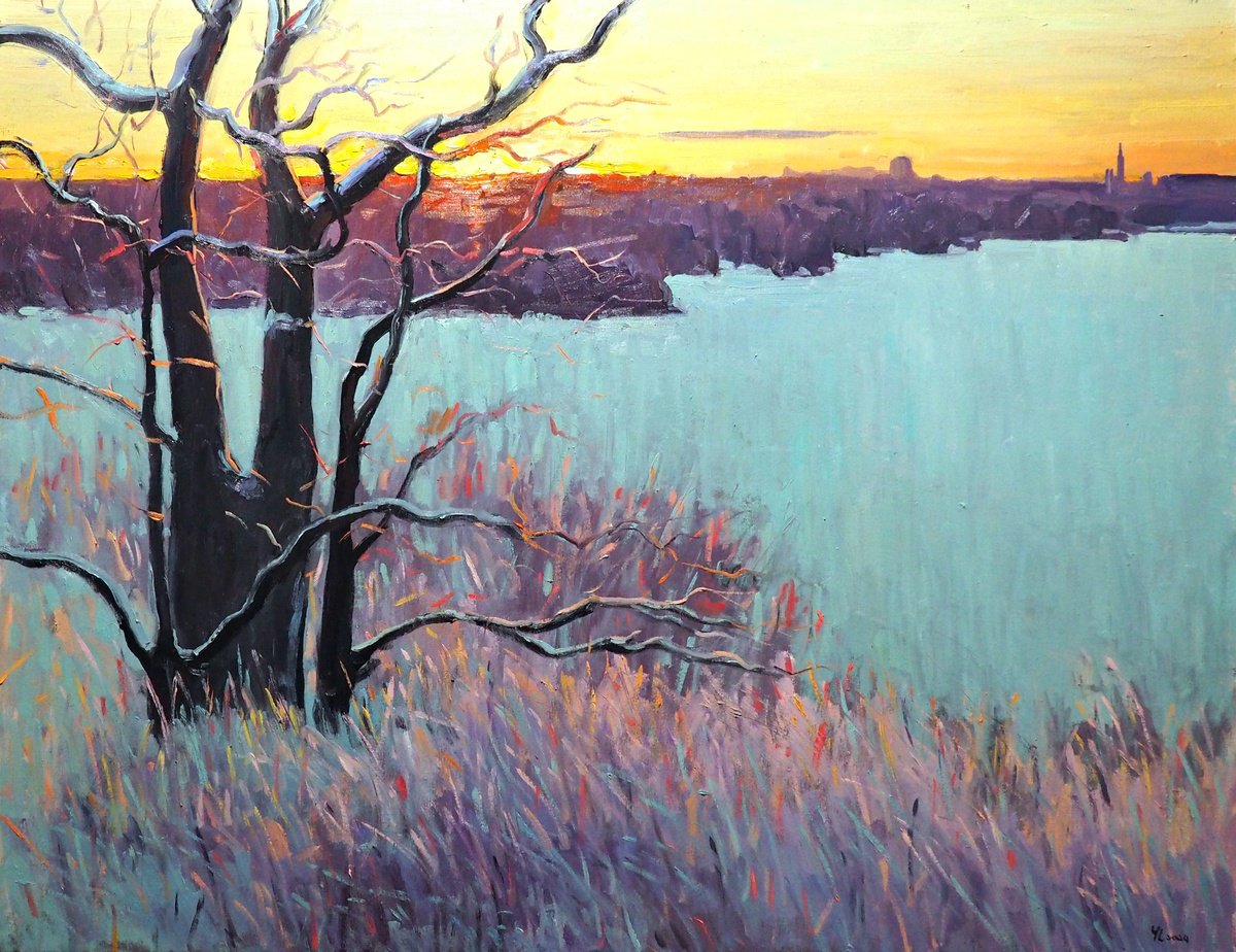 Winter Landscape By Yuanyuan Liu, 35 X 28, Artwork For Sale On Artfinder