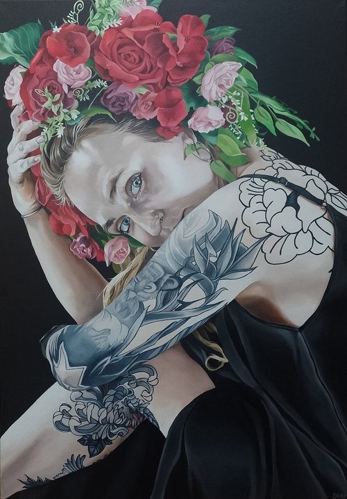 Ink & flowers by Jo Beer