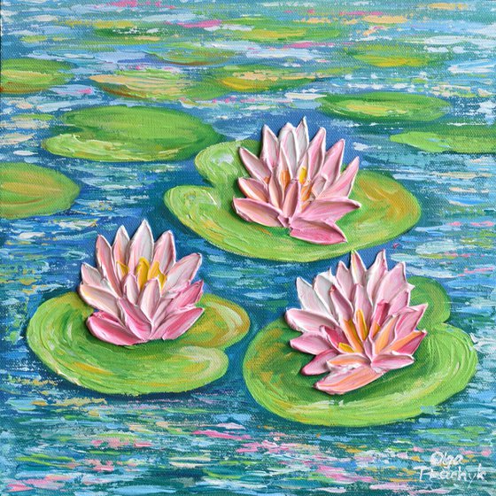 Pink Water Lilies Pond