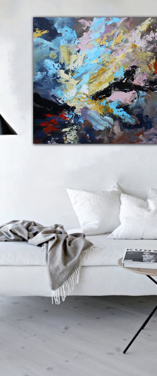 100x100cm. / Abstract painting / Abstract 110 by Alex Senchenko