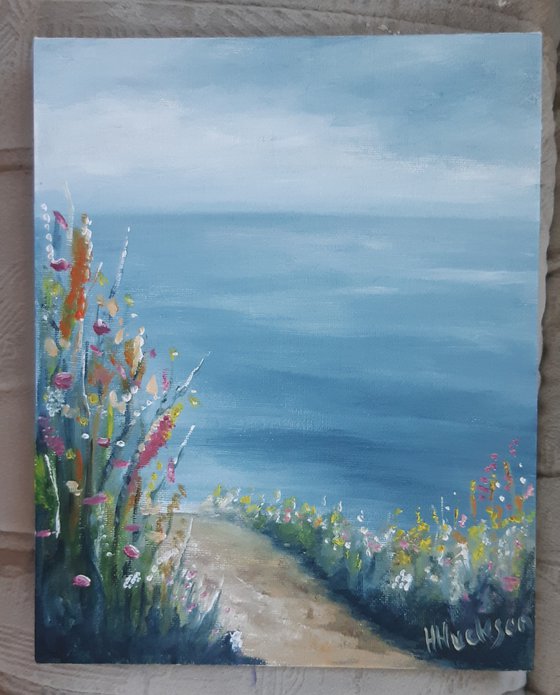 Beach Path 10"x8" Landscape Oil Painting