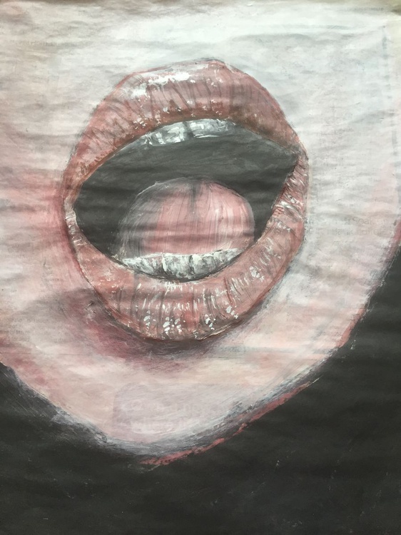 Lips Study Ii Pink Lips Mouth Open Woman Face Po Artfinder