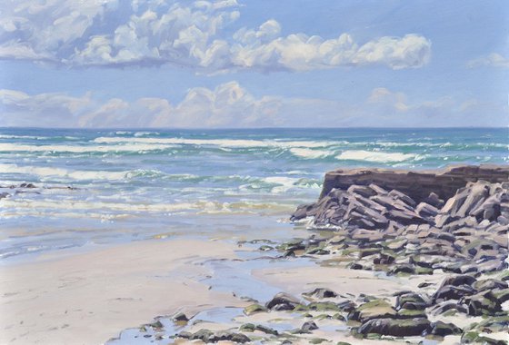 Beach at low tide
