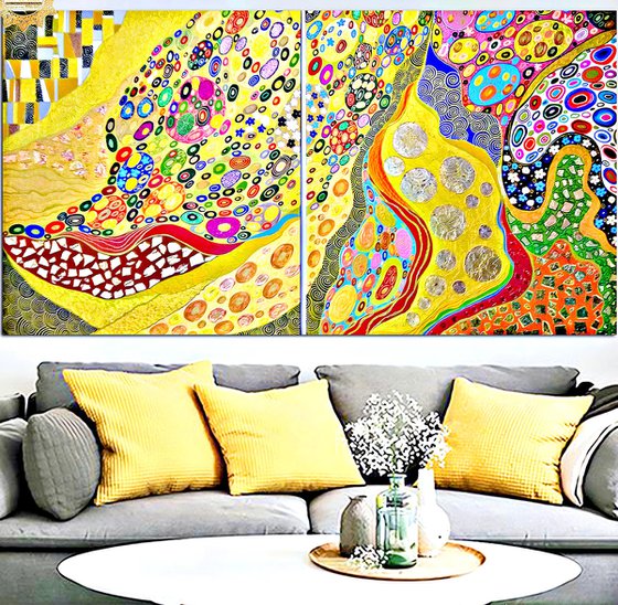 Inspiration by Klimt abstract