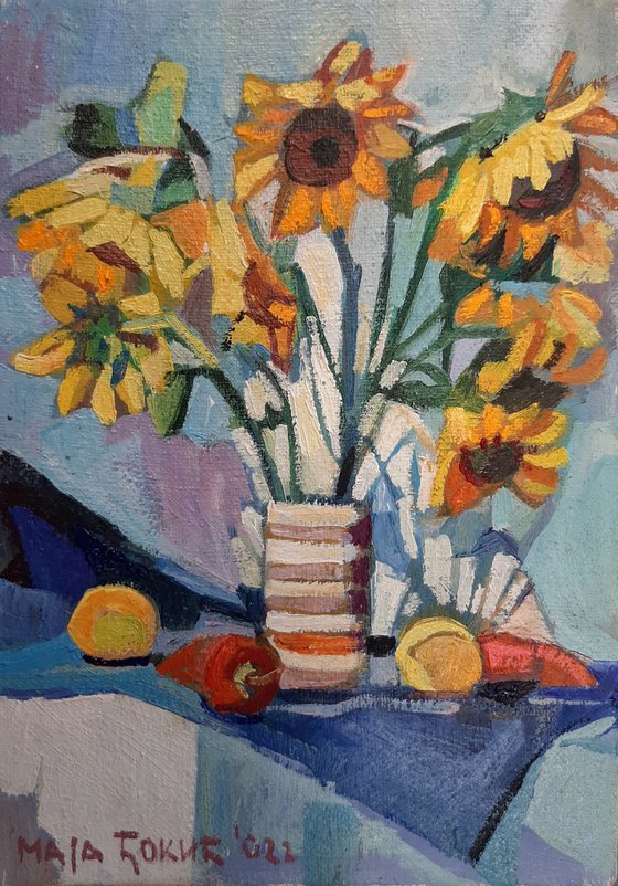 Sunflowers,  miniature,  2022