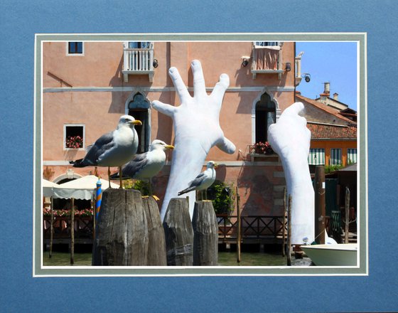 Venice canal sculpture