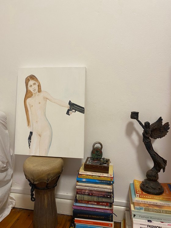 Girl with gun