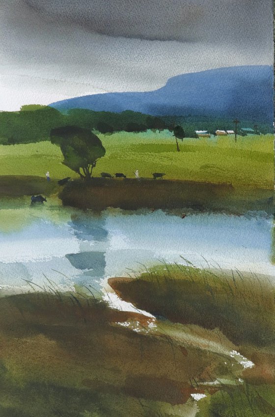 Evening by the riverside