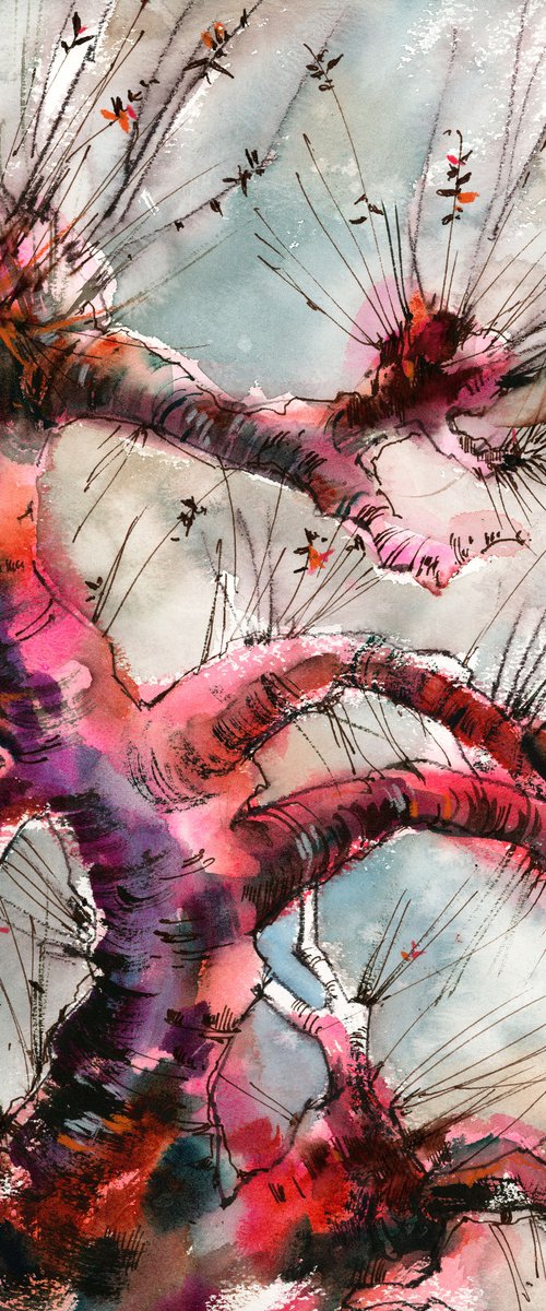 Pink Monster Tree by Sophie Rodionov