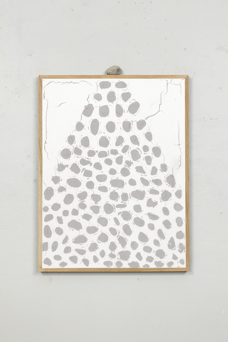 Abstract Painting By Johan Soderstrom, 25 X 33, #465 Head Stone, Original Artwork