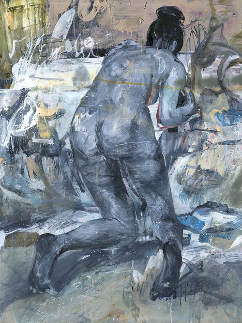 Reclining Nude by Grigorii Pavlychev