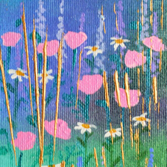 Mini Meadow 11 - poppies and daisies