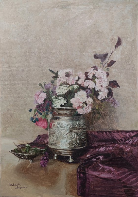 Flowers in an ice bowl