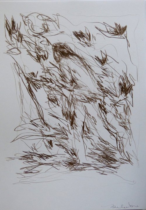Garden Sketch 1, 21x29 cm by Frederic Belaubre