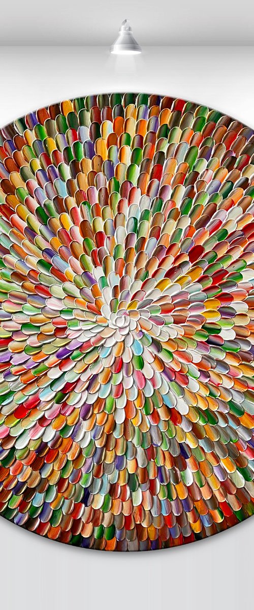'Grounded V' - 36x36” by Tatiana Georgieva