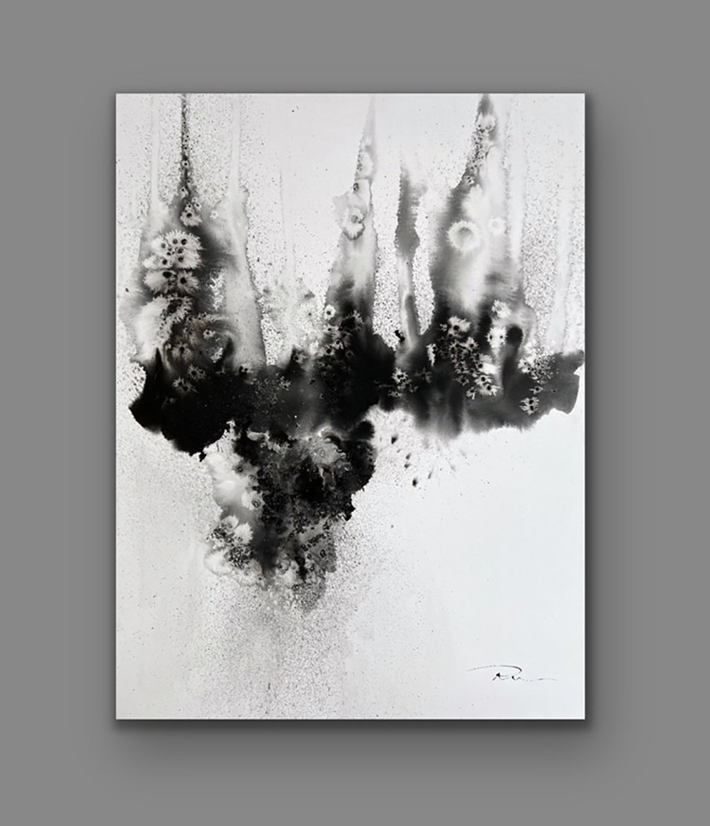 Abstract Acrylic Painting By Indie Ru, 24 X 31, Carpe Diem/Seize The Day, Original Artwork