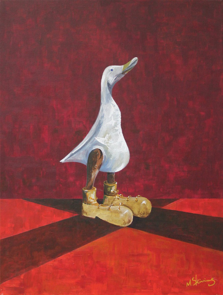 Surrealistic Acrylic Painting , Duck By Mark Skirving, 18 X 24, Artwork For Sale On Artfinder