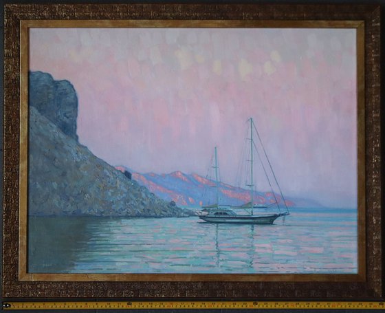 Sunset. Italian beach