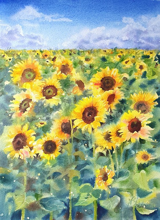 Yellow sunny field