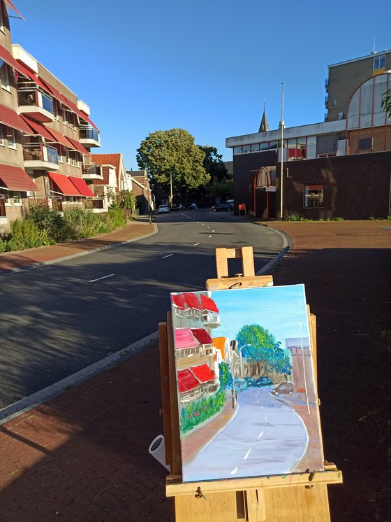 Street in Coevorden. Pleinair