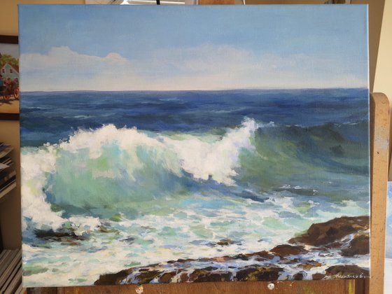 Ocean, original one of a kind acrylic on canvas seascape