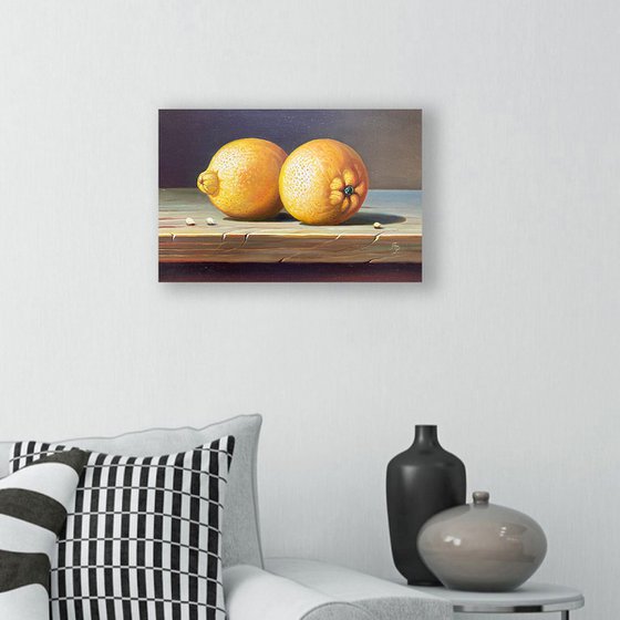 Still life with lemons