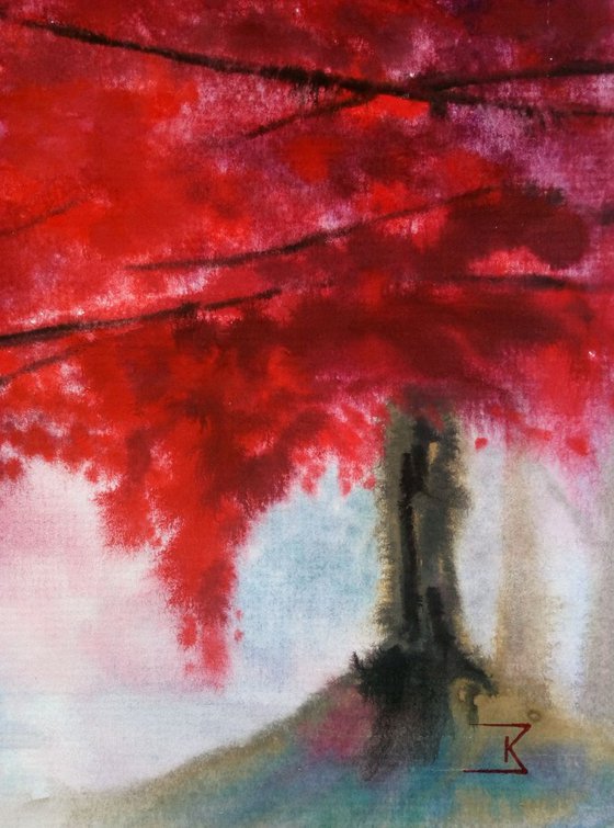 Red Autumn Tree - 15% OFF - VOUCHER CODE: KATERYNA-ZAICHYK-15-734807