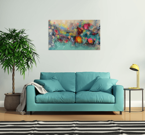 "Floral Musical Accompaniment", LARGE Painting