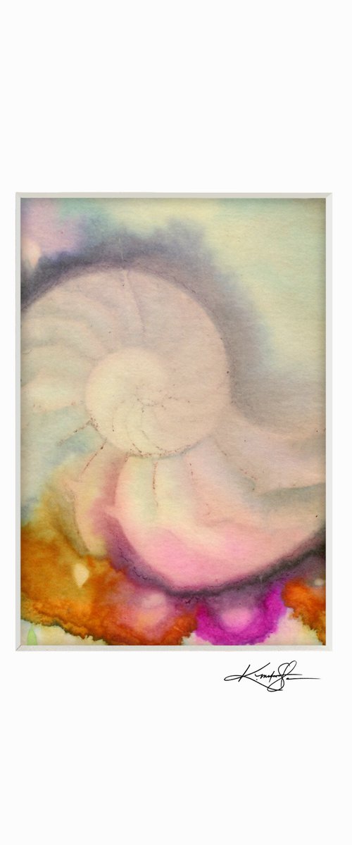 Nautilus Shell 2020-8 -  Mixed Media Sea Shell Painting by Kathy Morton Stanion by Kathy Morton Stanion